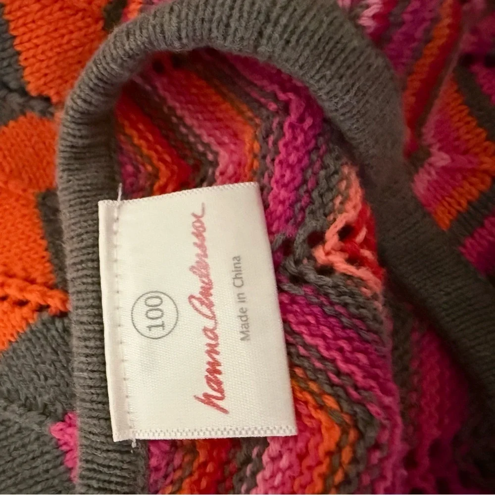 Hanna Andersson Flamestitch Chevron Sweater Dress